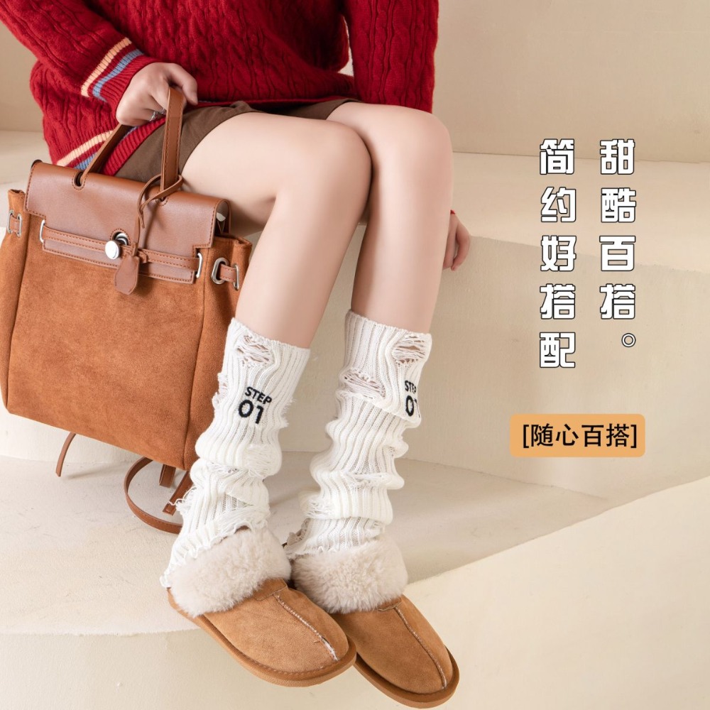 01刺繡襪套 洞洞襪套 春秋襪套 五色可選 WA031-規格圖7