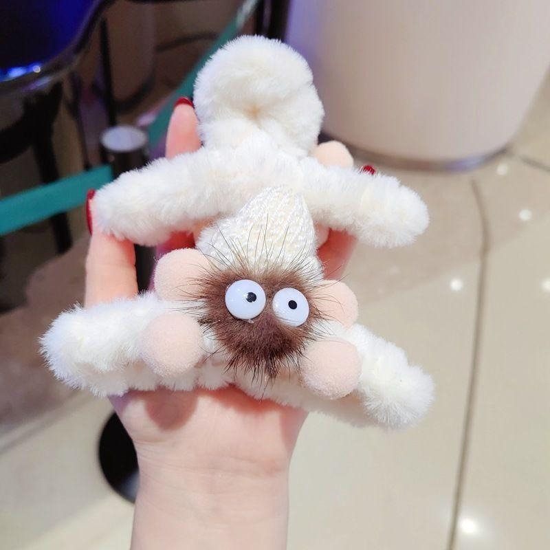 ins熊熊風鯊魚夾 毛絨大抓夾 大髮夾 7款可選 FA061-細節圖8