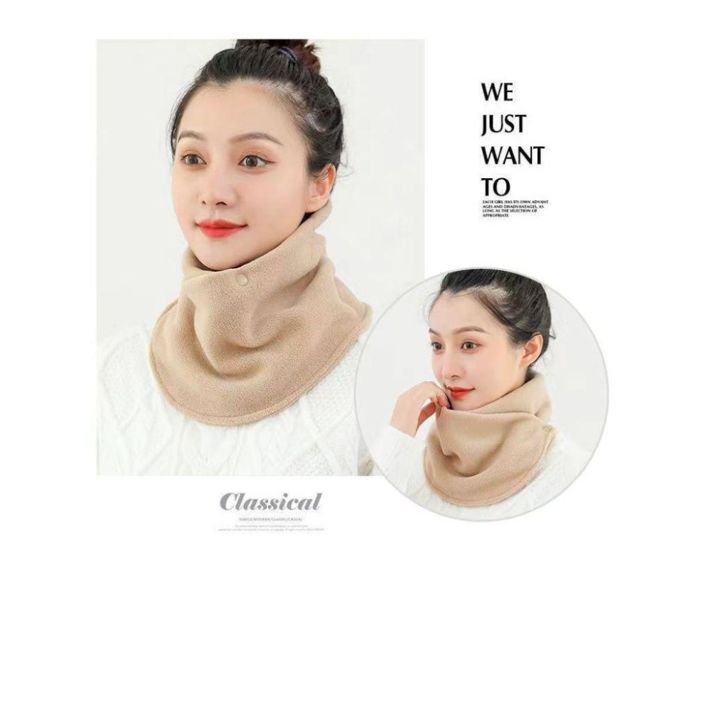 雙扣搖粒絨圍脖 保暖圍脖 防風圍脖 多功能圍巾 10色可選 WA029-細節圖5