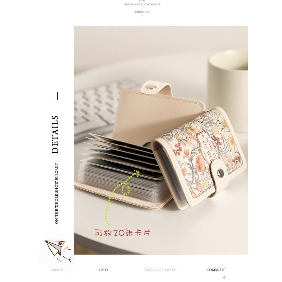 花卉卡包 復古證件包 油畫風銀行卡整理包 卡片包 AC111-細節圖5