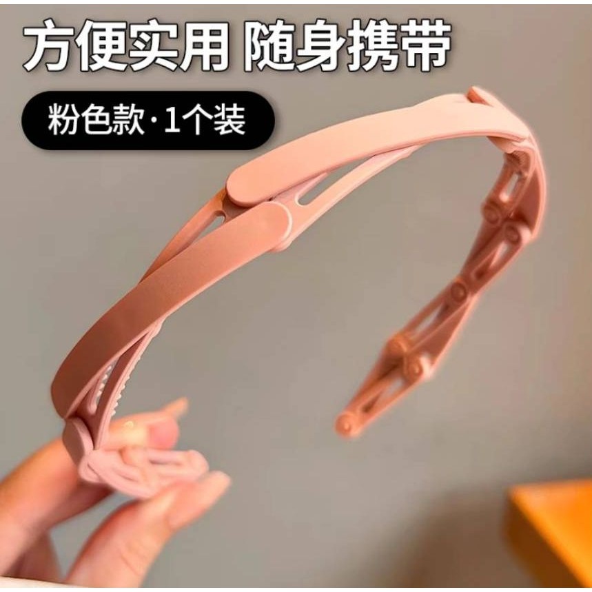 10伸縮髮箍粉色1個