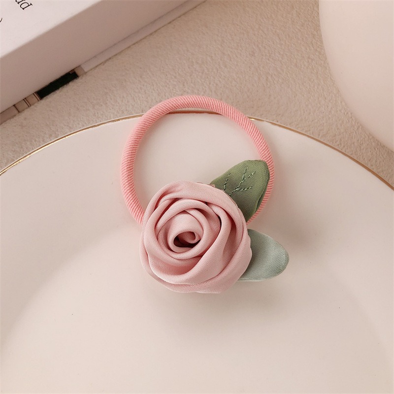 超質感玫瑰髮圈 玫瑰髮繩 玫瑰的故事 6色可選 現貨供應-規格圖9