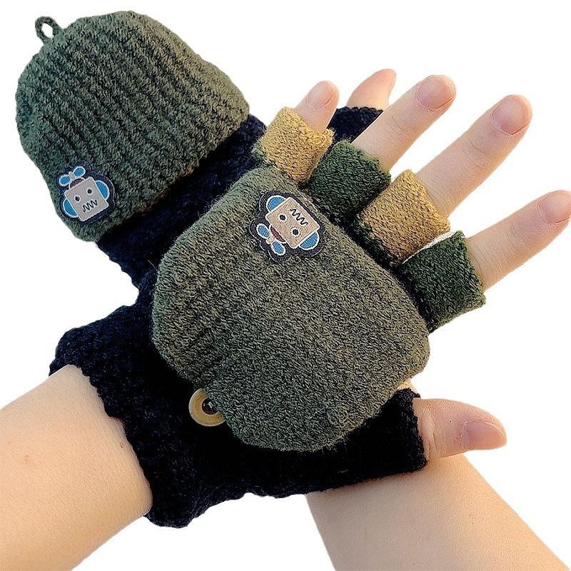 機器人半指手套 全指手套 2用手套 兒童手套 保暖手套 WA026-細節圖2