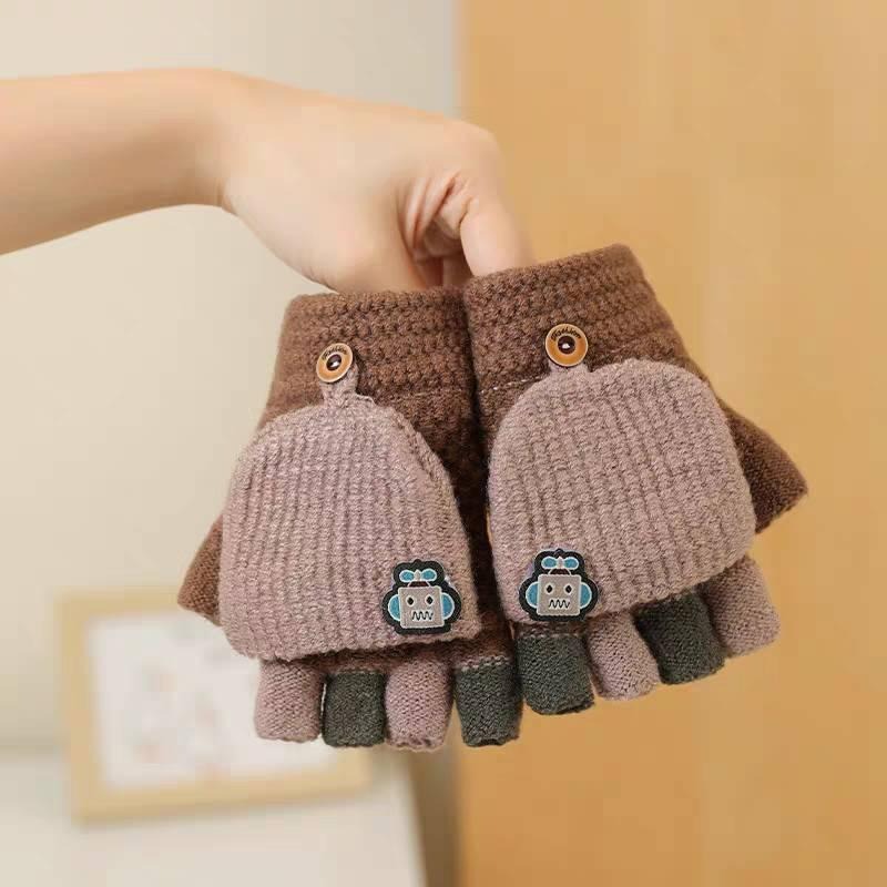 機器人半指手套 全指手套 2用手套 兒童手套 保暖手套 WA026-細節圖3