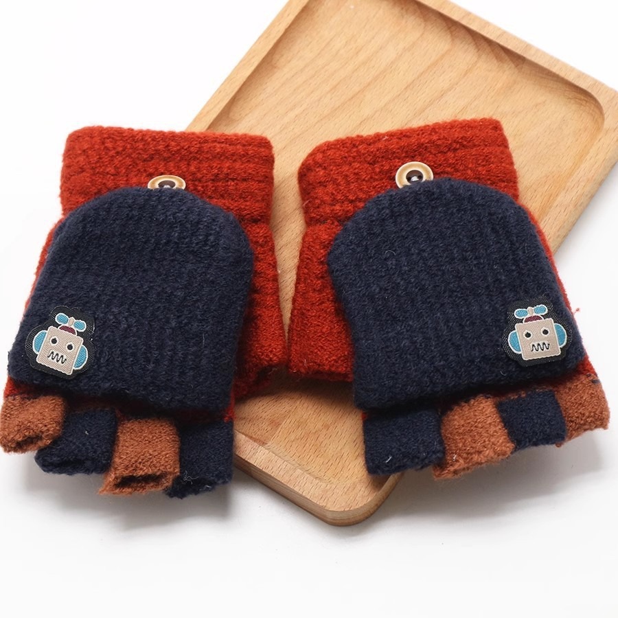 機器人半指手套 全指手套 2用手套 兒童手套 保暖手套 WA026-規格圖6