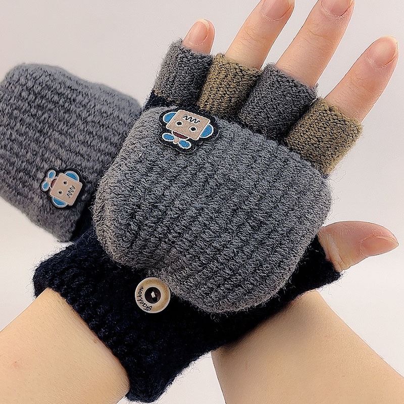 機器人半指手套 全指手套 2用手套 兒童手套 保暖手套 WA026-規格圖6