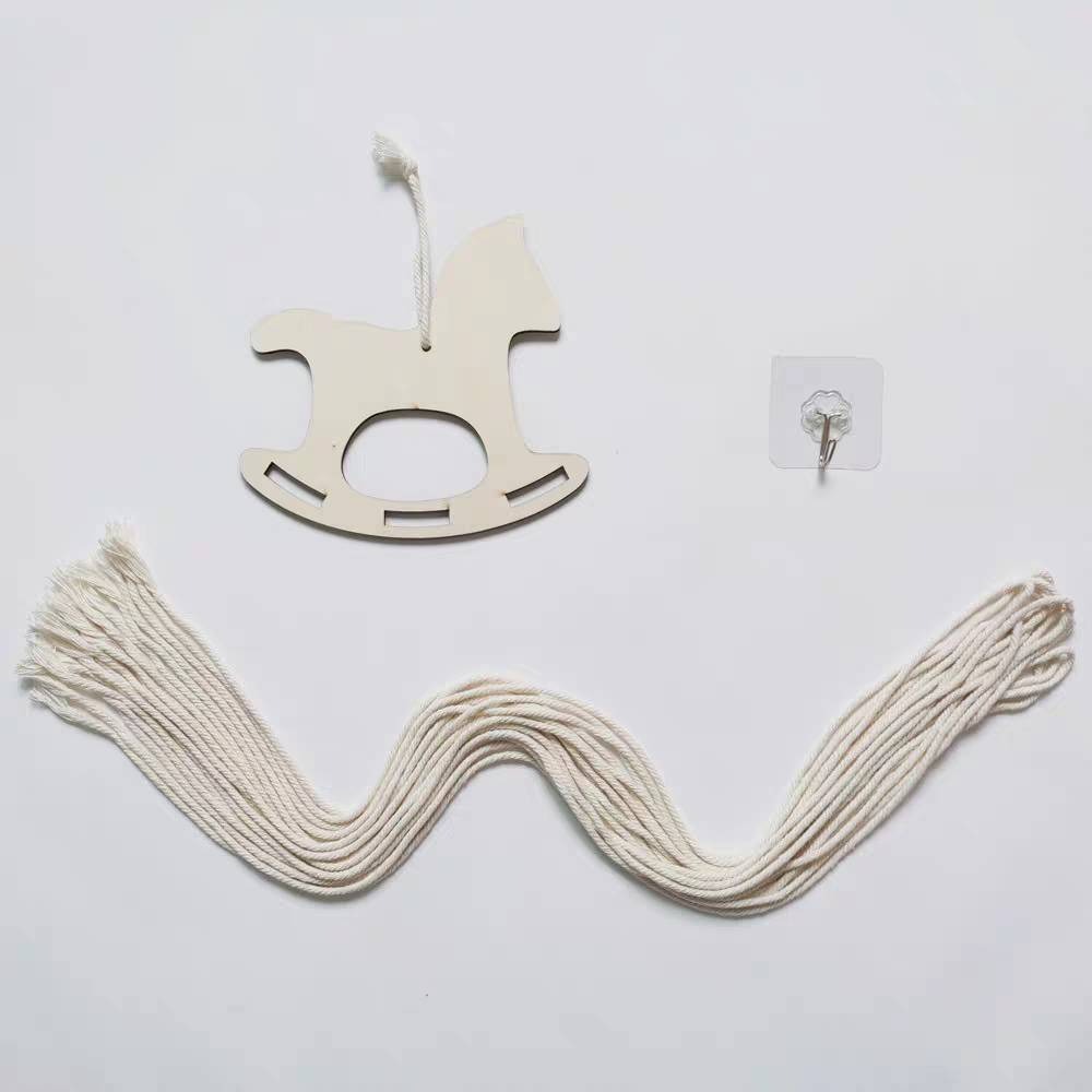 台灣現貨 ins歐風雲朵髮夾收納整理 木馬髮帶收納整理 原木色-規格圖6