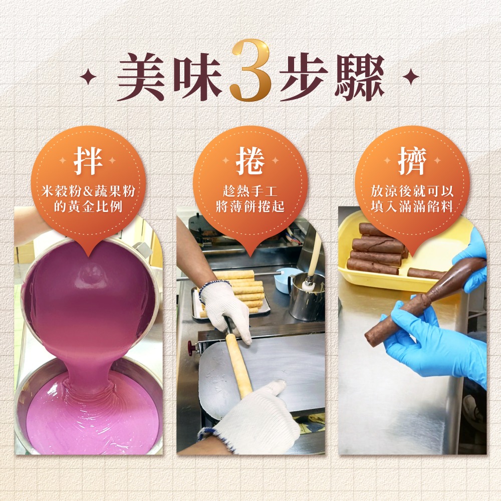 【朵朵心】發餡米蛋捲 10入禮盒 年節禮盒 伴手禮 手工蛋捲-細節圖8