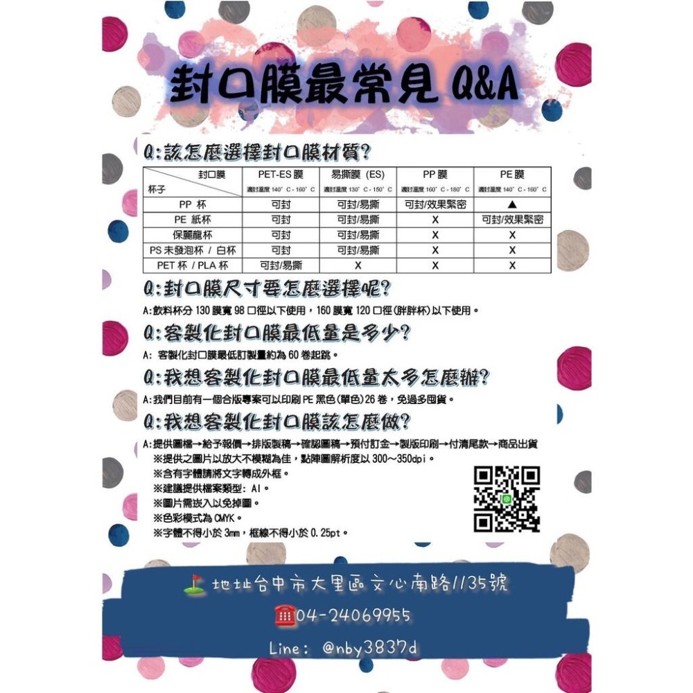 現貨-優惠中 ES 130膜寬飲料封口膜(易撕膜) -公版空白電眼-細節圖2