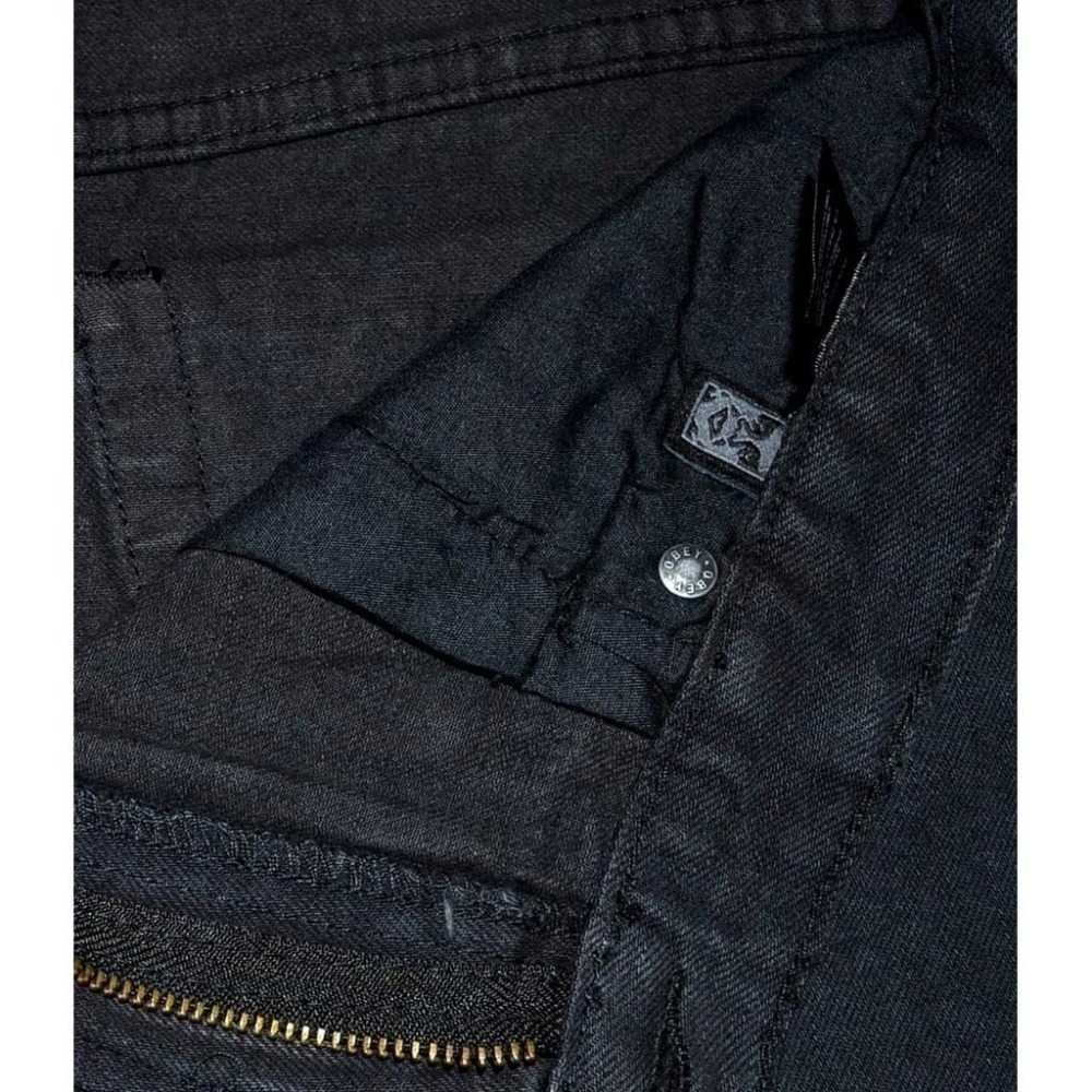 OBEY【36腰】 丹寧 牛仔褲 九分褲 Bender Flooded 90年代復古 美國購入 保證原廠正品-細節圖4