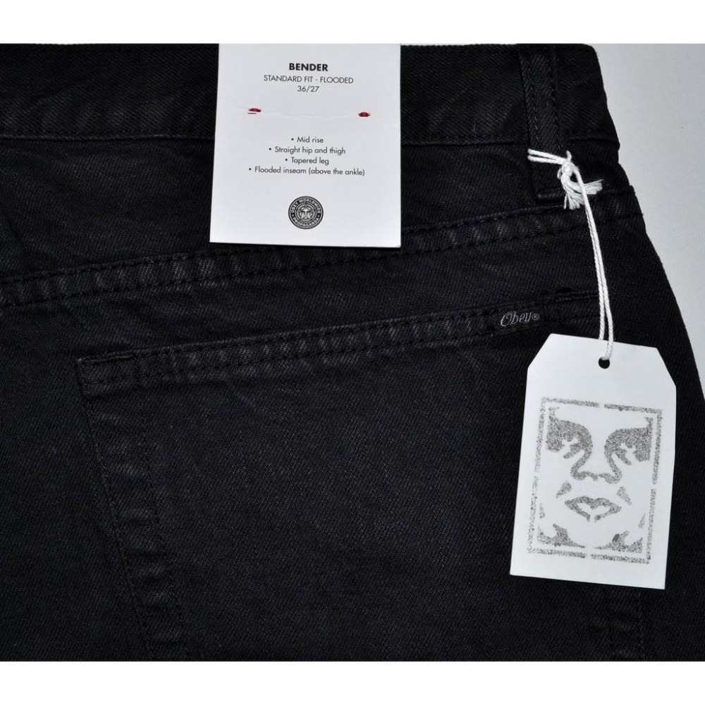 OBEY【36腰】 丹寧 牛仔褲 九分褲 Bender Flooded 90年代復古 美國購入 保證原廠正品-細節圖6