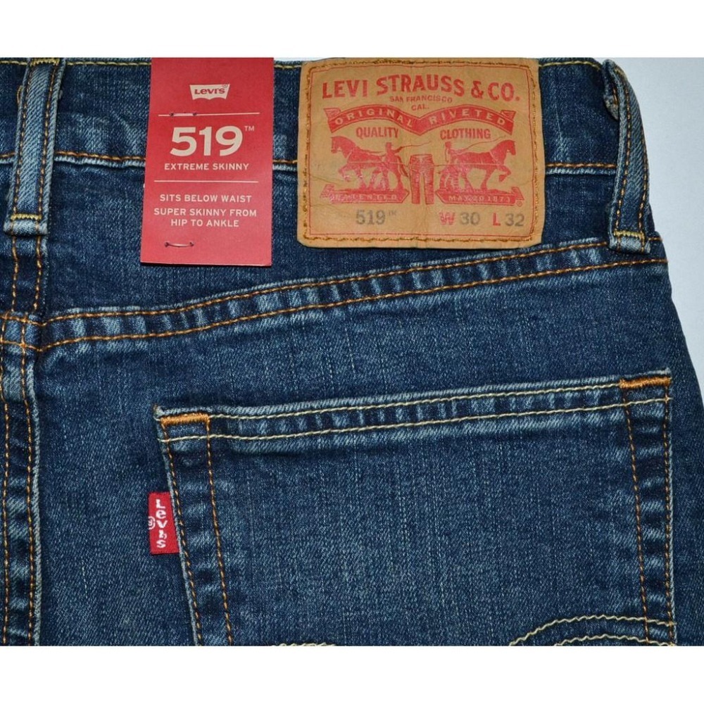 Levi＇s【30腰】519™極度緊身彈力牛仔褲 Extreme Skinny 248750042 全新 現貨-細節圖6