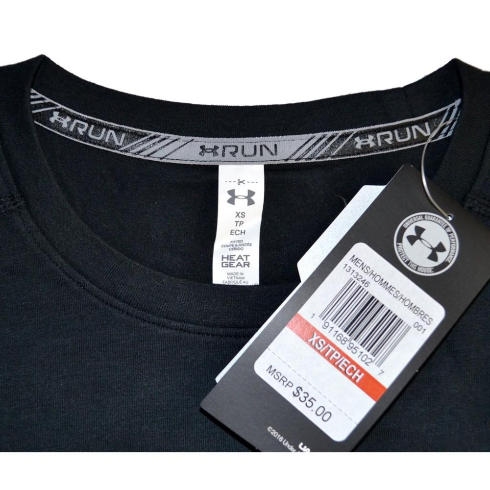 Under Armour【XS】【S】【M】Racing Pack 黑色 吸濕排汗 短袖T恤 13313246-細節圖4
