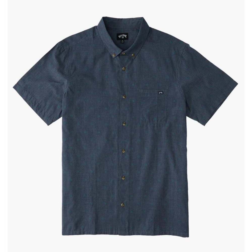 BILLABONG【L】短袖襯衫 夏季 輕盈透氣 有機棉 花襯衫 Jacquard 全新 現貨 保證正品-細節圖4