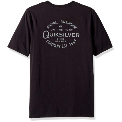 Quiksilver【S寬鬆版 約一般M】Hunters Patch 口袋短袖T 黑色 EQYZT04859