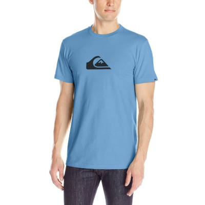 Quiksilver【S】Logo 淺藍色 短袖T恤 全新 現貨 美國購入 保證正品