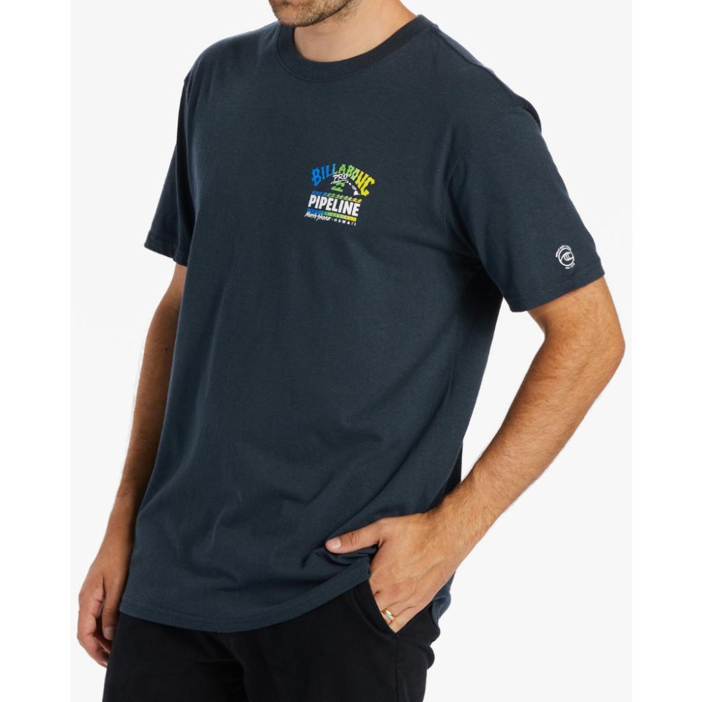 Billabong【S】【L】短袖T恤 Pro Pipeline 海軍藍 寬鬆款 衝浪紀念T ABYZT01905-細節圖2