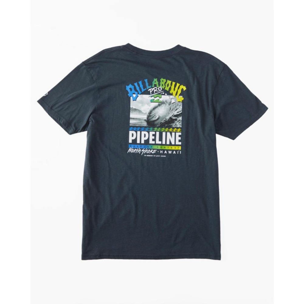 Billabong【S】【L】短袖T恤 Pro Pipeline 海軍藍 寬鬆款 衝浪紀念T ABYZT01905-細節圖4