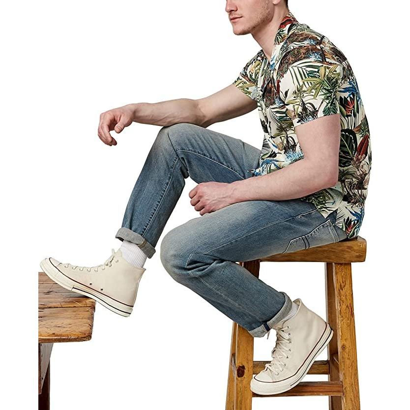 Buffalo David Bitton【XL】短袖襯衫 夏季 輕盈透氣 吸濕排汗 花襯衫 大尺碼 全新 現貨 保證正品-細節圖3