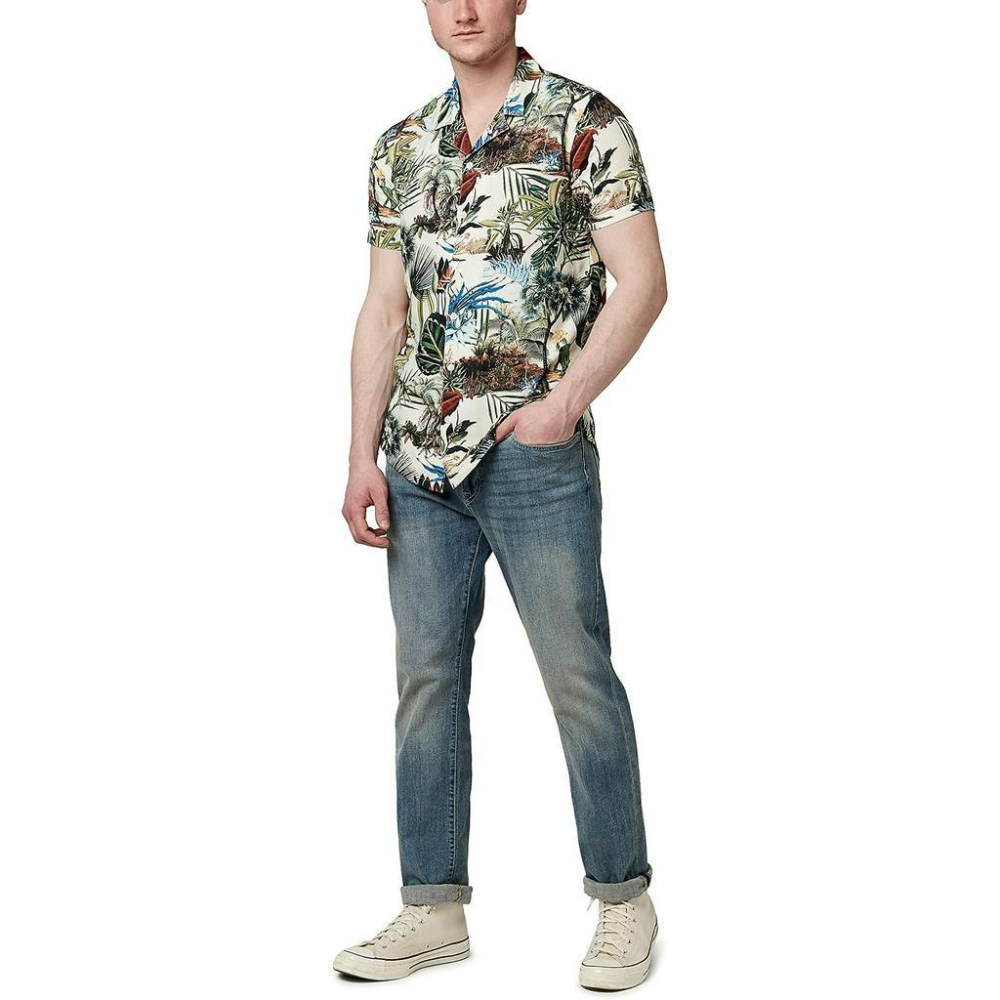 Buffalo David Bitton【XL】短袖襯衫 夏季 輕盈透氣 吸濕排汗 花襯衫 大尺碼 全新 現貨 保證正品-細節圖4