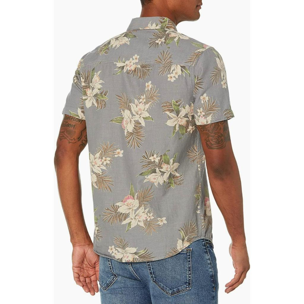 Buffalo David Bitton【M】短袖襯衫 府綢棉 花襯衫 全新 現貨 保證正品-細節圖2