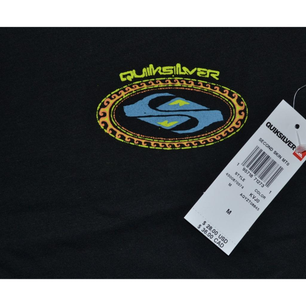QUIKSILVER【M】【L】【XL】短袖T恤 Second Skin AQYZT08845 黑色 現貨 保證正品-細節圖3