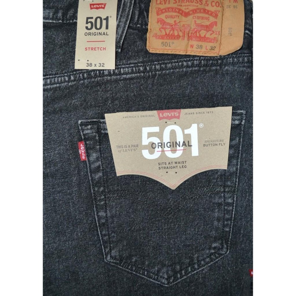 Levi＇s【38腰】501 ORIGINAL FIT 彈力 直筒牛仔褲 有大尺碼 005012882-細節圖5