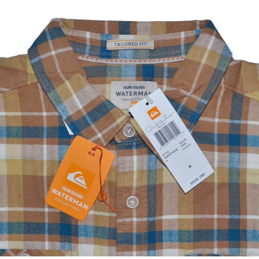 Quilsilver 法蘭絨長袖襯衫【M】【約一般L】Red Eye 有機棉 AQMWT03248 全新 現貨 保證正品-細節圖3