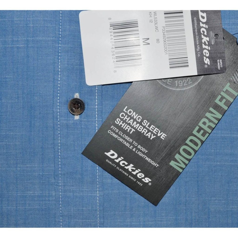 Dickies X-Series 現代版型長袖襯衫 青年布【L】WL533 淺藍色 全新 現貨-細節圖4
