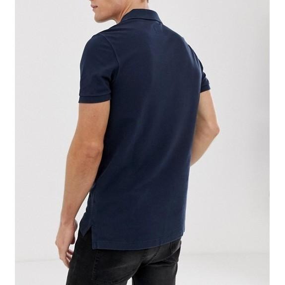 Abercrombie＆Fitch 海軍藍 pique polo衫【M】logo刺繡 透氣涼爽 全新 現貨-細節圖2