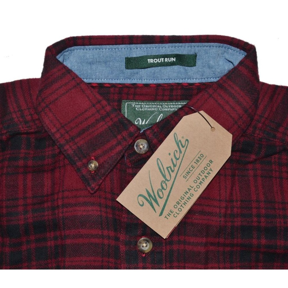Woolrich 經典長袖法蘭絨襯衫 【S】 TROUT RUN 柔軟 石洗  全新 現貨-細節圖2