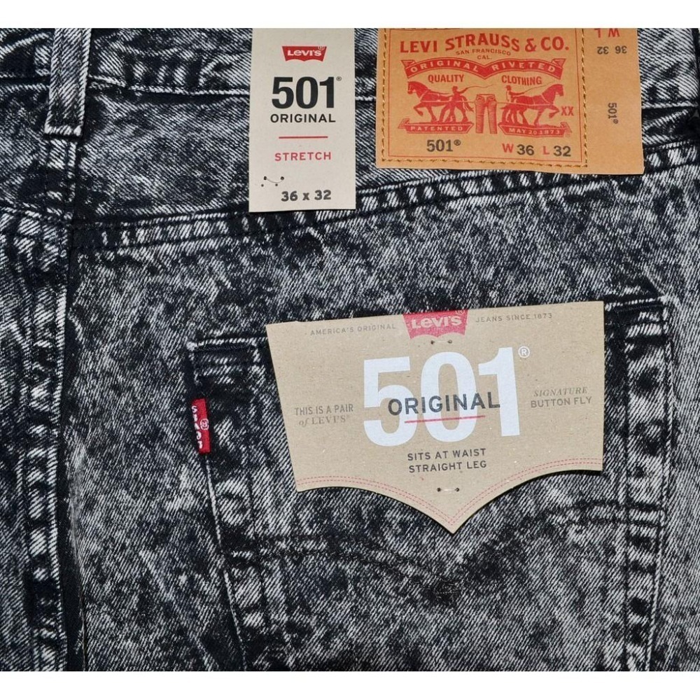 Levi＇s 501 Original Fit【38腰】彈力 直筒牛仔褲 005012651 全新 現貨-細節圖7