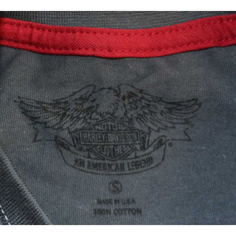 Harley-Davidson 哈雷機車 黑標 Dark Stitch 深灰色 短袖T恤 美國製造 S 全新 現貨-細節圖3