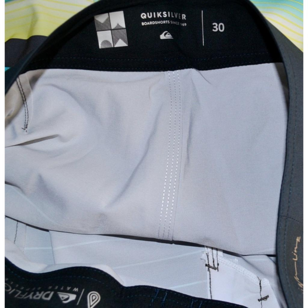 Quiksilver【30腰】CYAN BLUE 21＂ 海灘褲 衝浪褲 泳褲 30腰 全新 現貨 保證正品-細節圖7