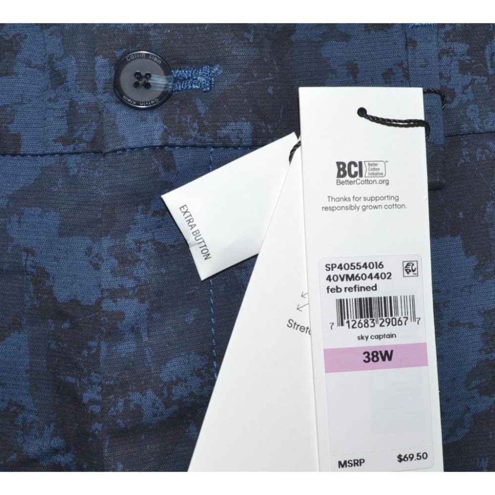 Calvin Klein【40腰】彈力休閒短褲 夏季 大尺碼 Sky Captain 全新 現貨-細節圖2