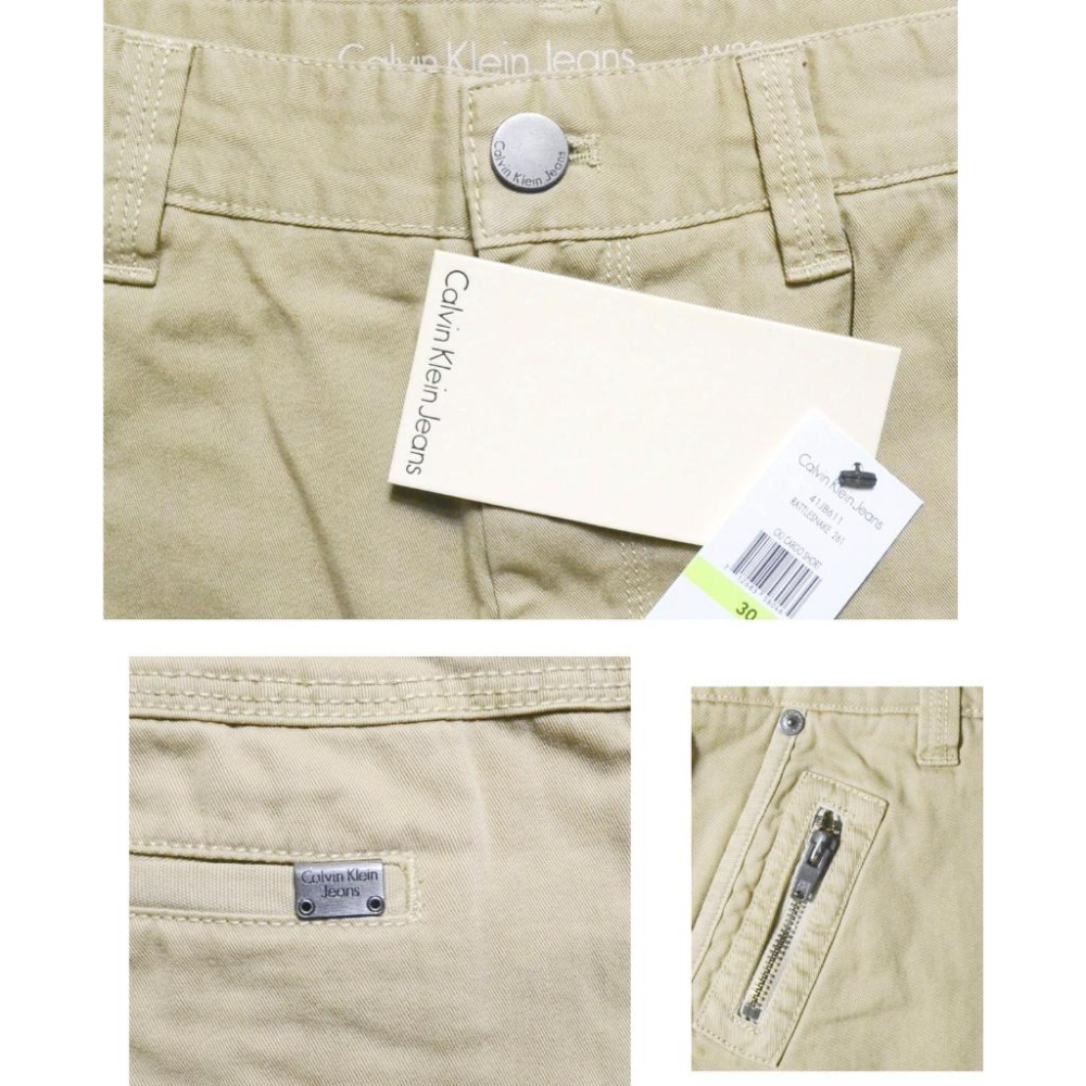 Calvin Klein Jeans【30腰】工作短褲 卡其 三縫線 全新 現貨 美國購入保證正品-細節圖3