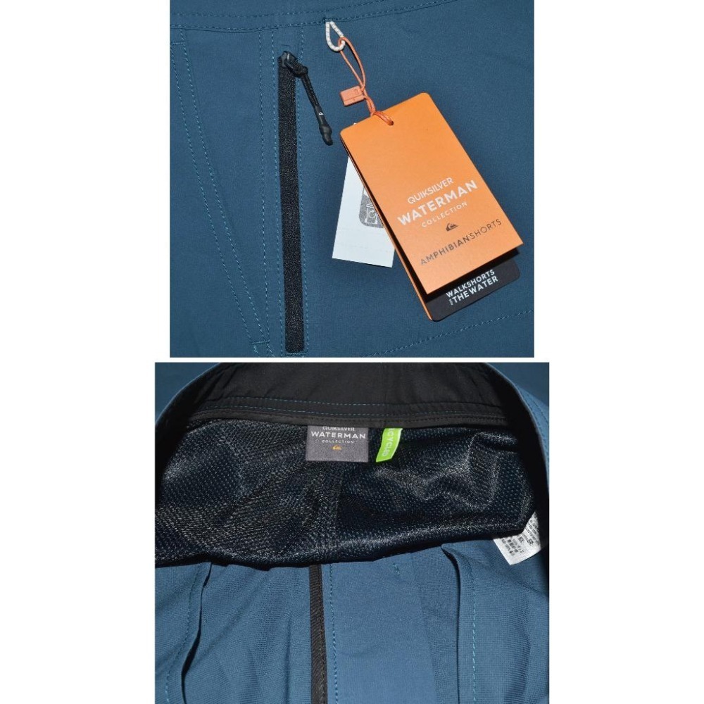 Quiksilver【38腰】18＂ 海灘褲 衝浪褲 水陸 Waterman 大尺碼 EQMWS03139-細節圖9