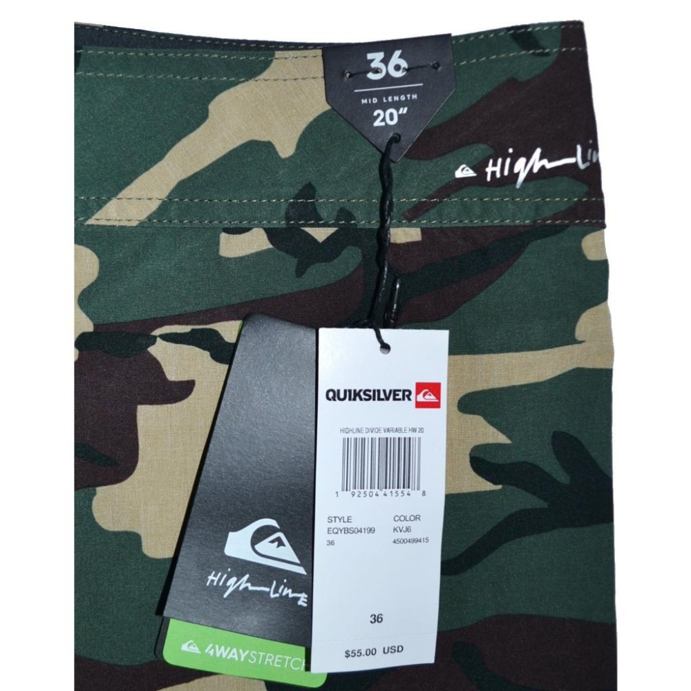 Quiksilver【32腰】【36腰】Divide 20＂ 海灘褲 衝浪褲 EQYBS04199 全新 現貨-細節圖5