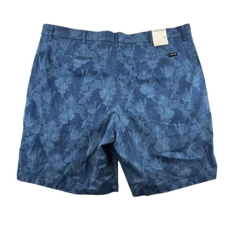 Calvin Klein【40腰】彈力休閒短褲 夏季 大尺碼 Chambray Blue 全新 現貨-細節圖3