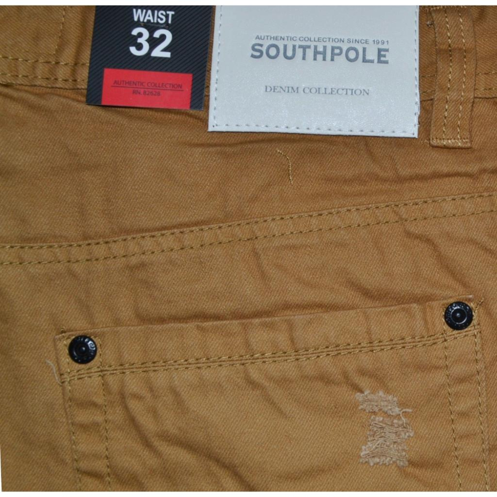 Southpole【32腰】街頭 短褲 破壞款 五口袋 美國潮牌 全新 現貨 保證正品 後白色LOGO-細節圖6