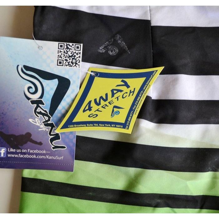 Kanu Surf【30腰】【36腰】海灘褲 衝浪褲 泳褲 Black/Green 4向彈力 UPF50+-細節圖3