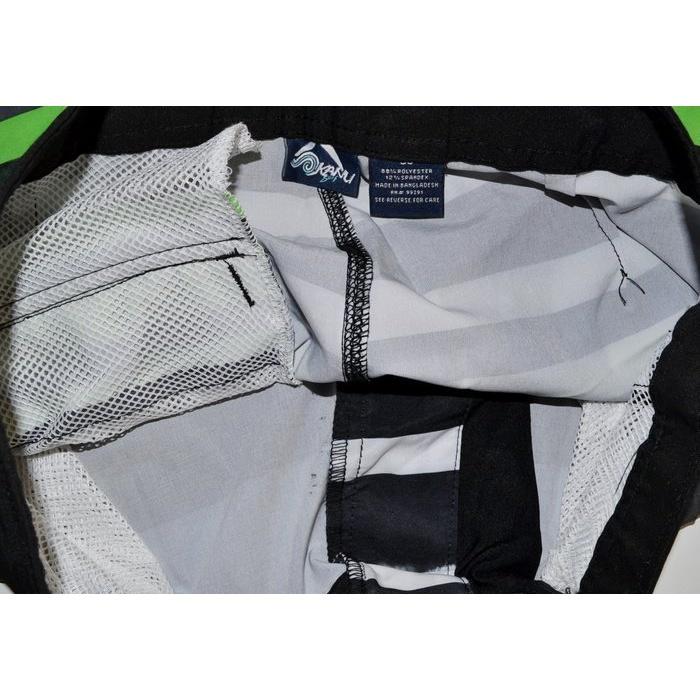 Kanu Surf【30腰】【36腰】海灘褲 衝浪褲 泳褲 Black/Green 4向彈力 UPF50+-細節圖4