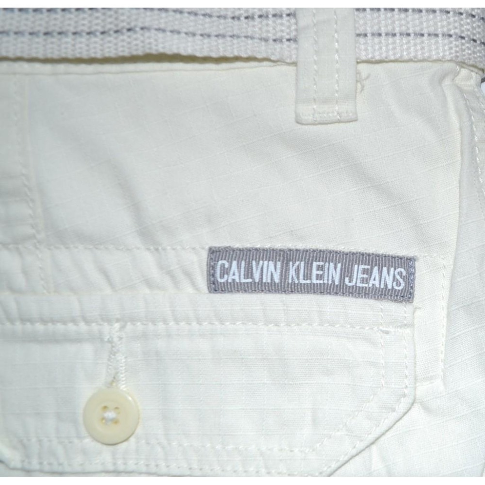 Calvin Klein 夏季清涼 短褲 工作短褲【30腰~31腰】Ripstop 白色 全新 現貨-細節圖5