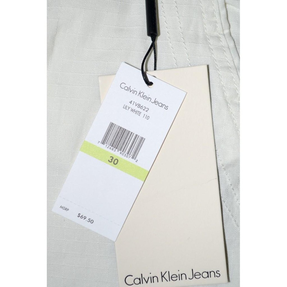 Calvin Klein 夏季清涼 短褲 工作短褲【30腰~31腰】Ripstop 白色 全新 現貨-細節圖7