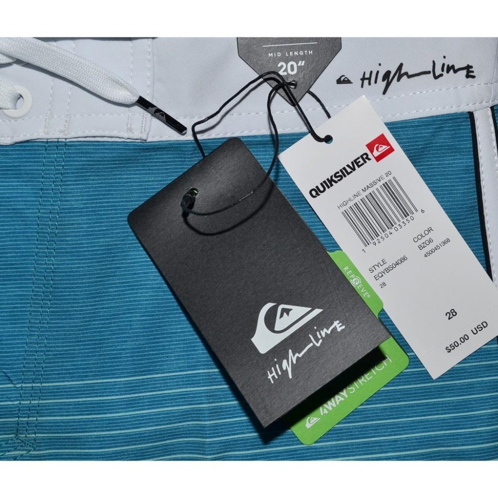 Quiksilver Highline Massive 20＂ 28腰 29腰 海灘褲 衝浪褲 EQYBS04086-細節圖5