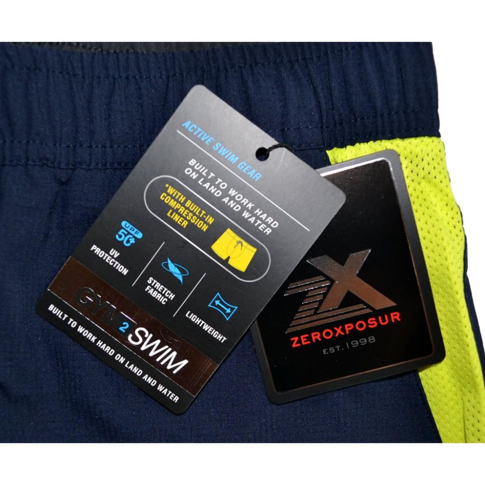 ZeroXposur 全新 現貨 水陸二合一 海灘褲 泳褲 健身褲 彈力 UPF50+ 28腰~30腰-細節圖3