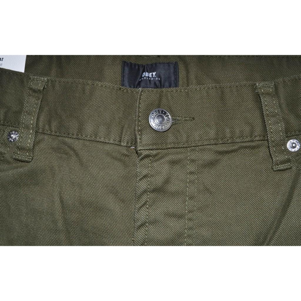 OBEY New Threat Twill Pant III 休閒長褲 合身彈性 五口袋 36腰 軍綠色 保證正品-細節圖3