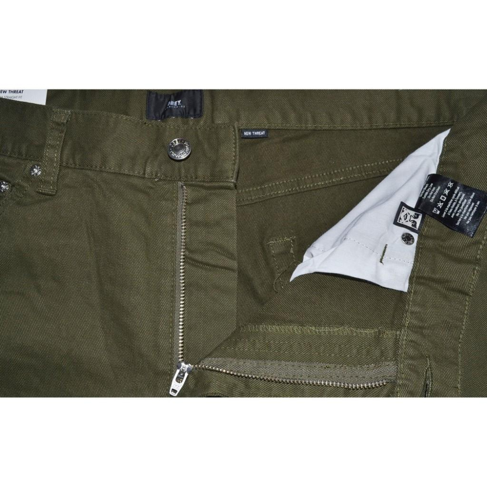 OBEY New Threat Twill Pant III 休閒長褲 合身彈性 五口袋 36腰 軍綠色 保證正品-細節圖4