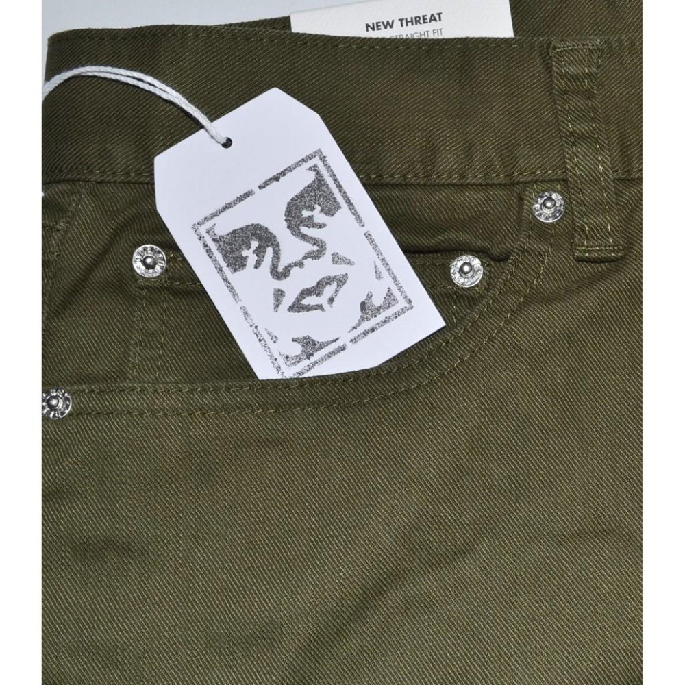 OBEY New Threat Twill Pant III 休閒長褲 合身彈性 五口袋 36腰 軍綠色 保證正品-細節圖5