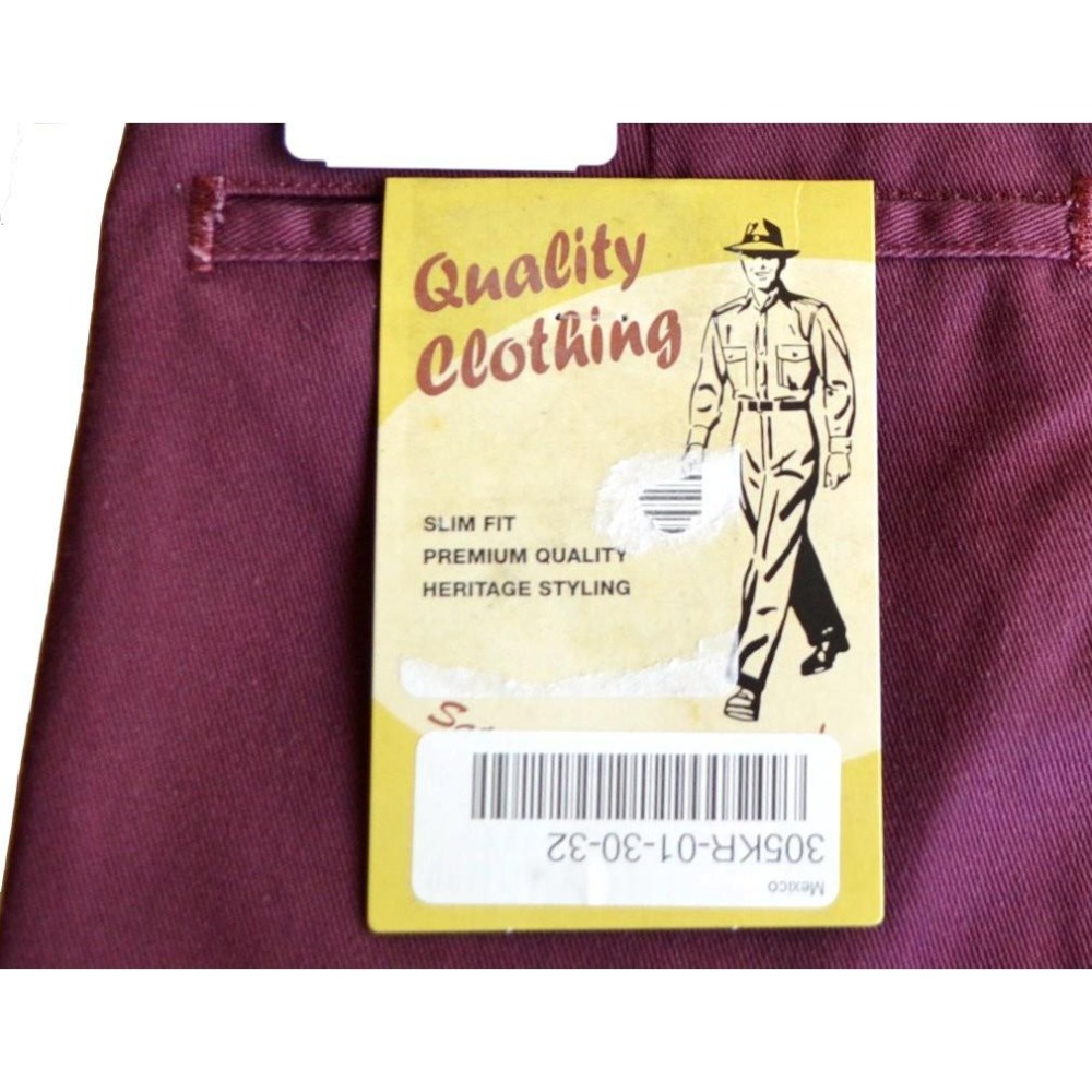 Dickies×Urban Outfitters【30腰】【32腰】【33腰】修身錐形工作褲 暗紅色 吸濕排汗 台灣未售-細節圖4